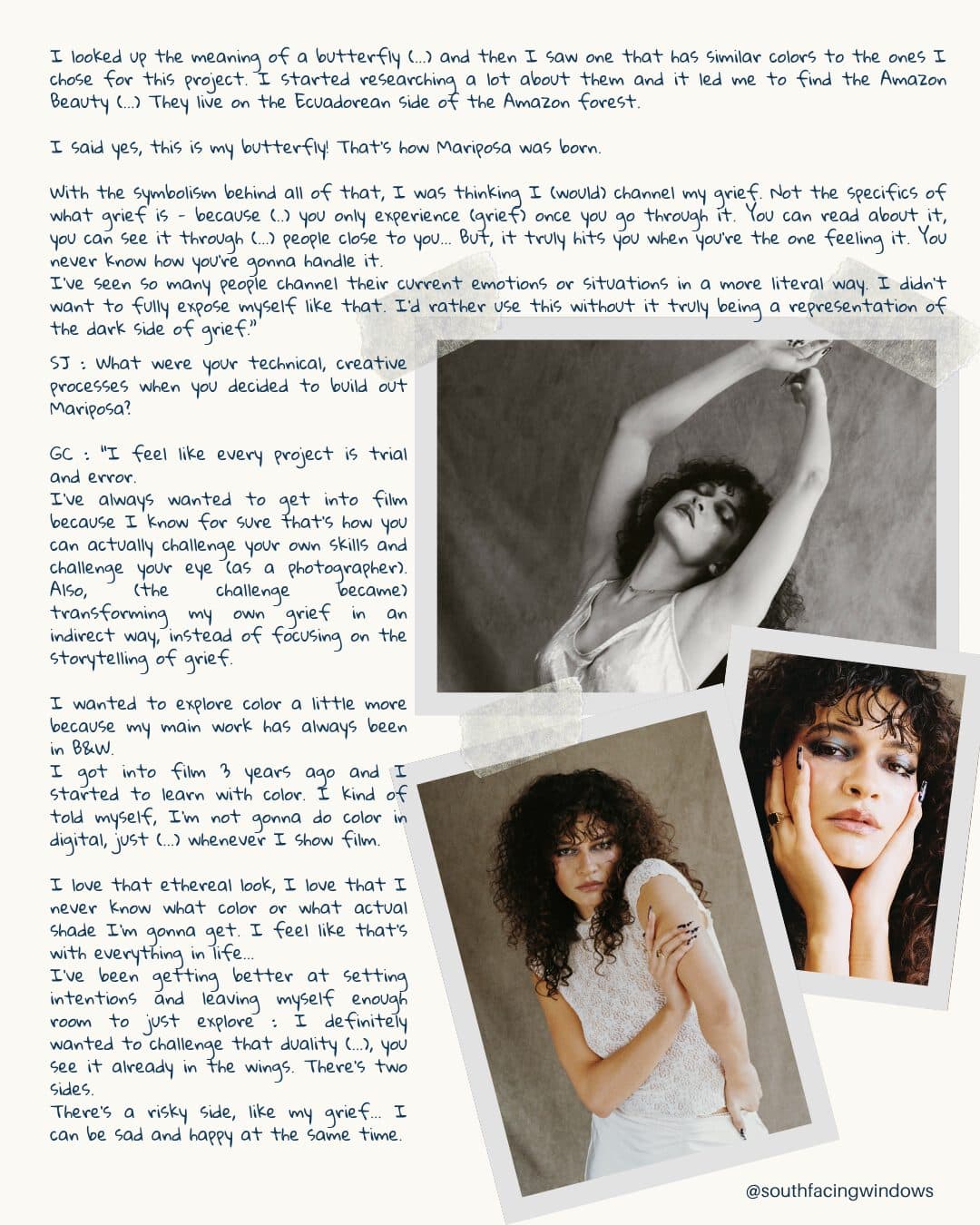 Page four of the Wrapping Summer 2026 SFW newsletter, artist interview continued